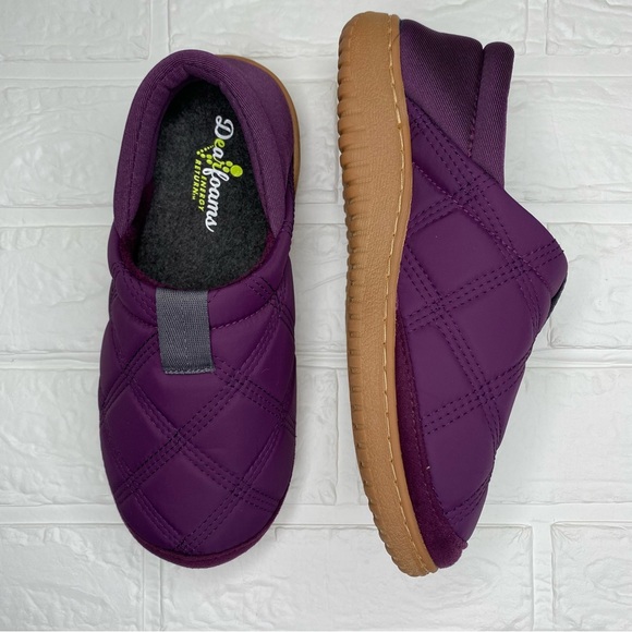 NWOT Dearfoams Women's River Closed Back with Collapisble Heel Small 5/6 - Picture 2 of 7